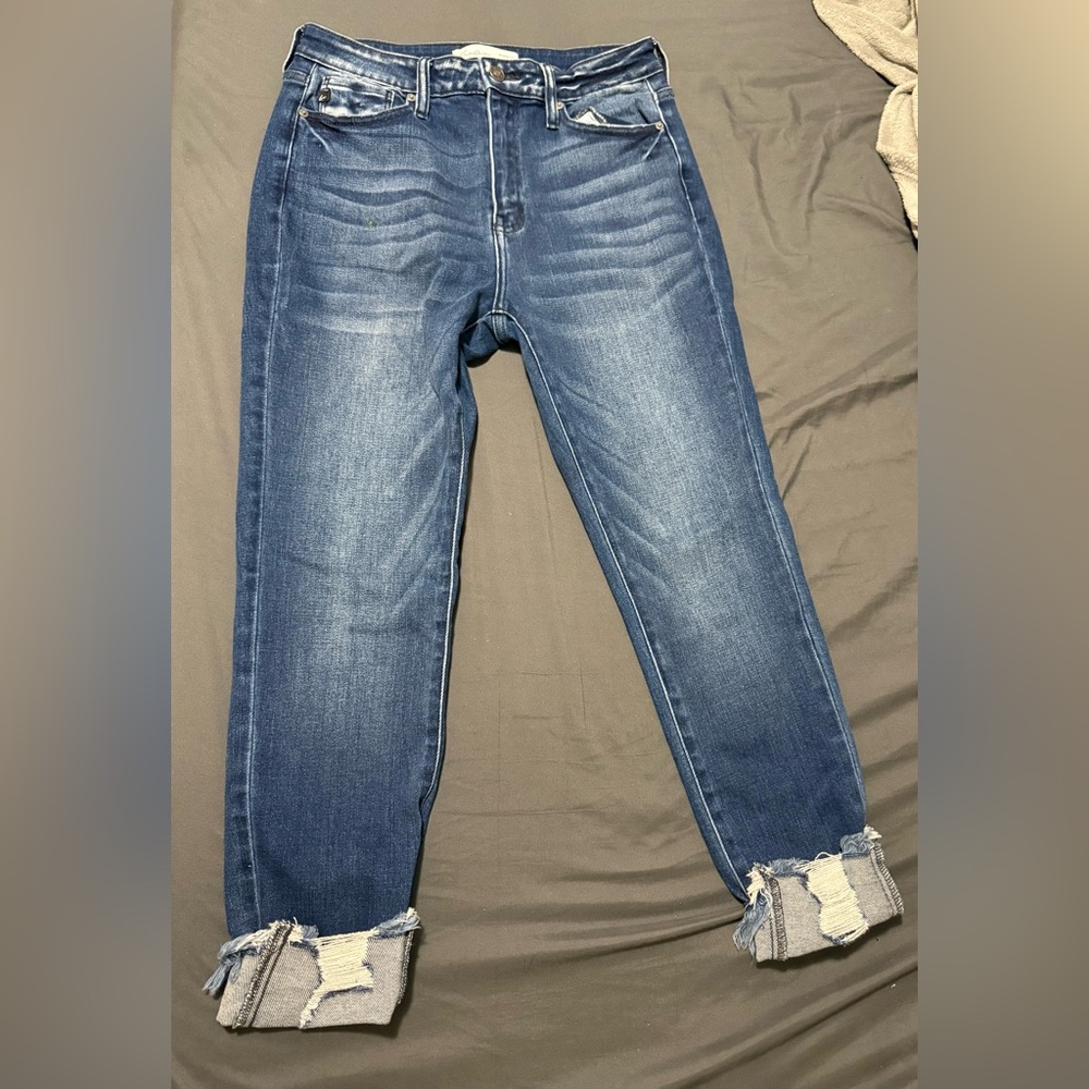 KanCan Dark Blue Boyfriend Jeans
